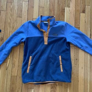 Women’s Large - Blue Columbia Fleece Pullover with Front Pocket